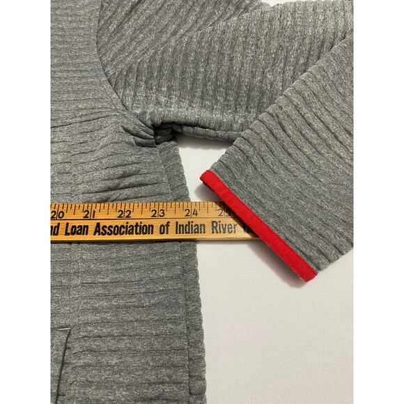 LL Bean Hoodie Men’s Size XL Regular Grey Ribbed Fleece Full Zip Jacket - Picture 4 of 9